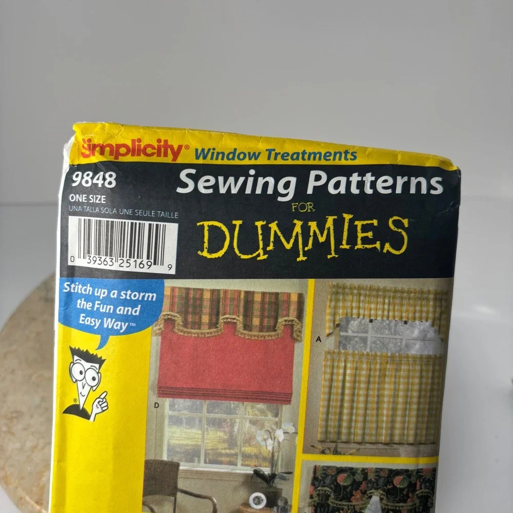 Simplicity Sewing Patterns Lot 5476 9848 Window Treatments Roman Shades Valance